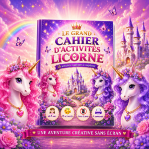 activité licorne à imprimer enfant 4-7 ans - cahier d'activités licorne PDF