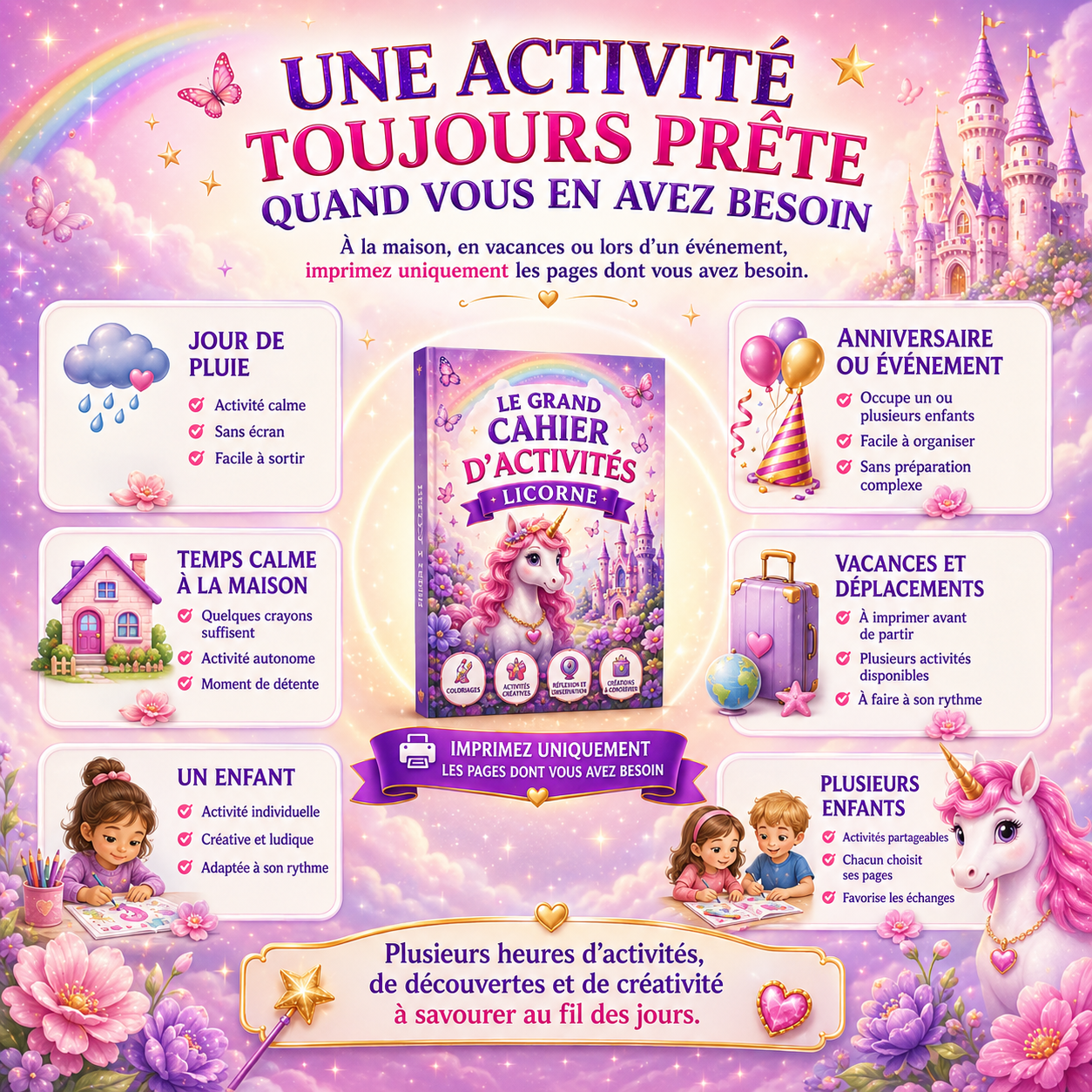 activité enfant à imprimer pour jour de pluie vacances anniversaire et temps calme